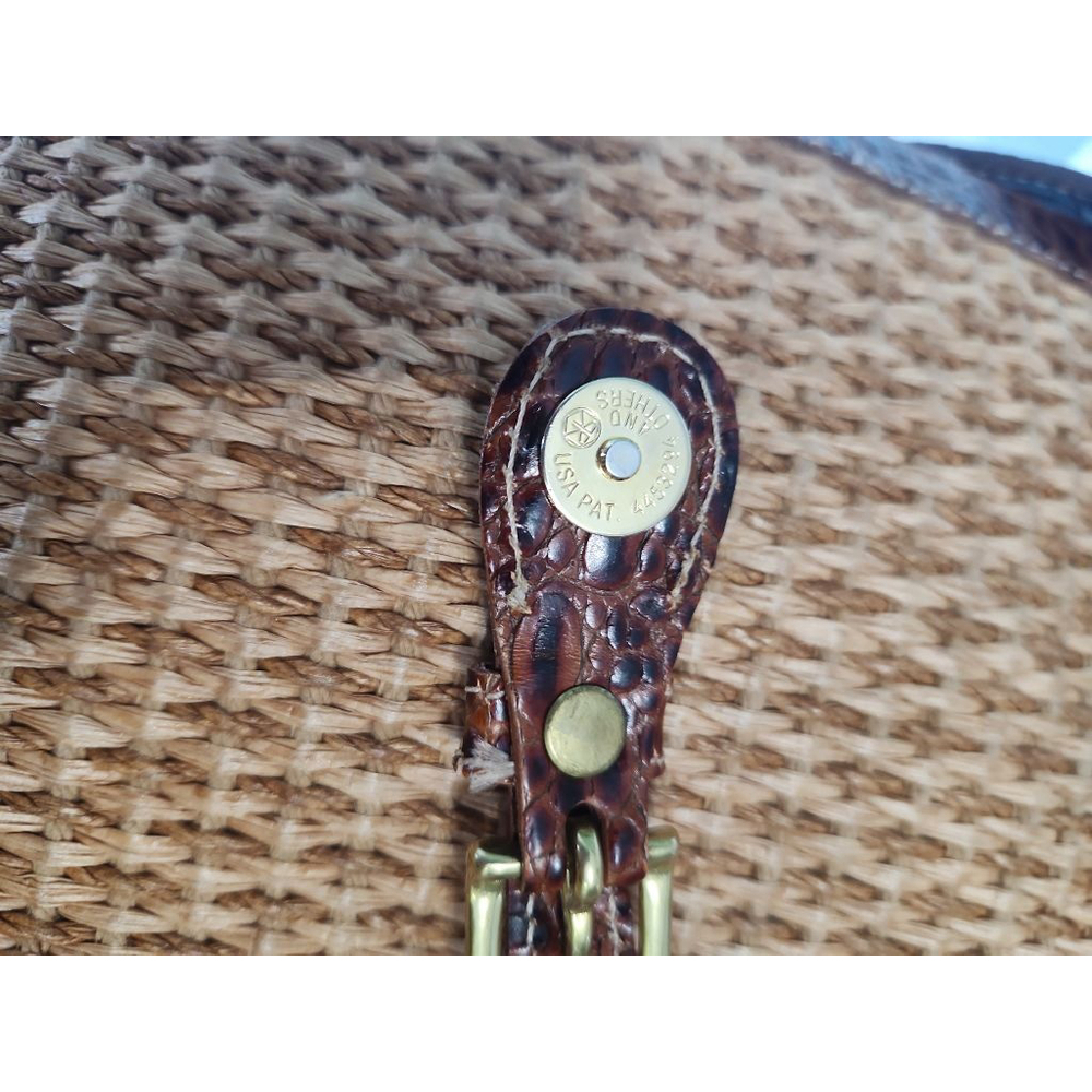 Brahmin Brown & Beige Woven Crossbody Bag - Picture 7 of 11